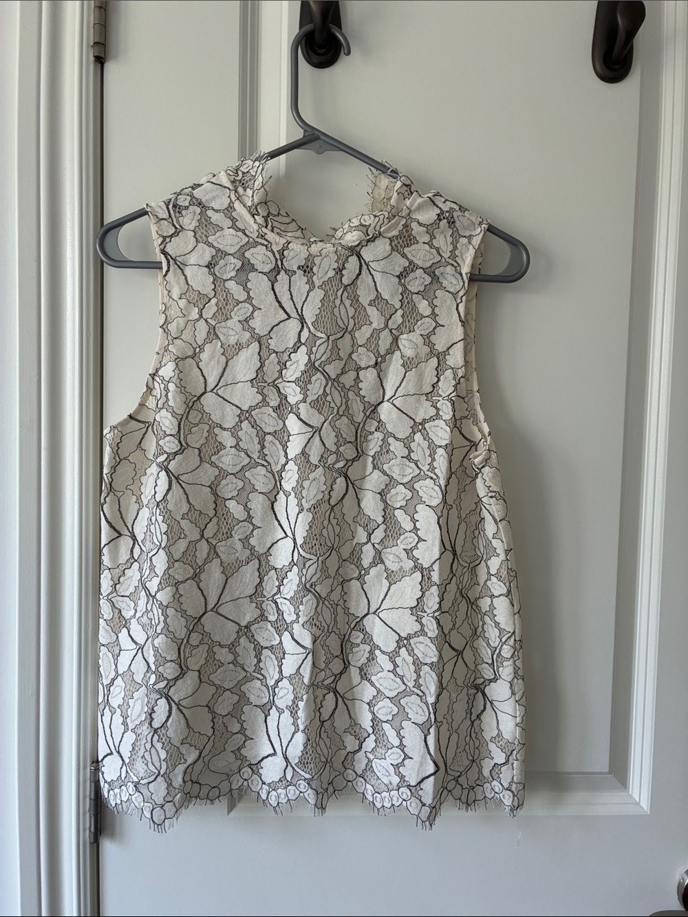 Black and white lace, H&M blouse size small